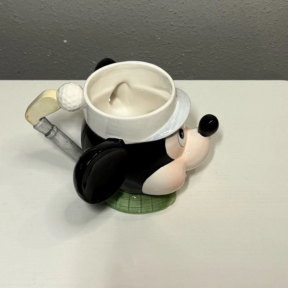 Vintage Applause Disney 3D Mickey Mouse Golfer Ceramic Mug